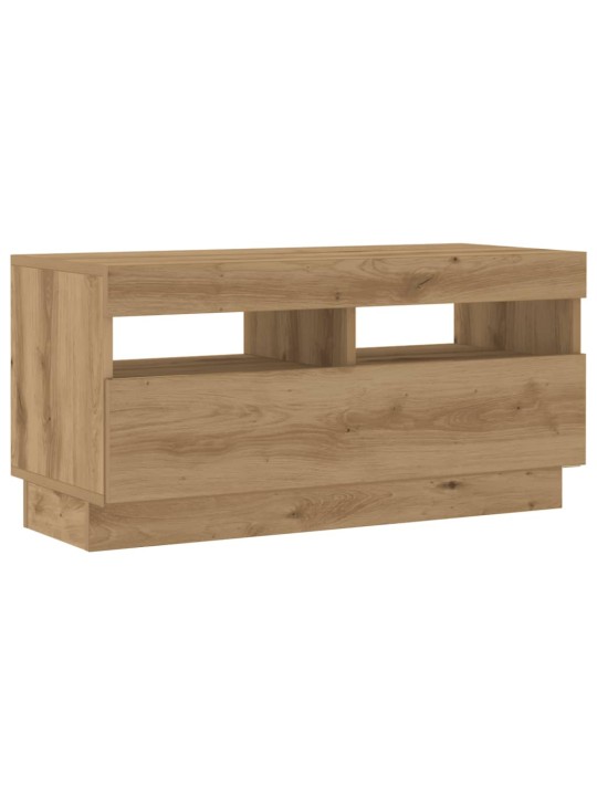 Tv skapītis ar led lampiņām, 80x35x40 cm, inženierijas koks