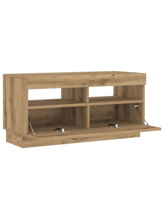 Tv skapītis ar led lampiņām, 80x35x40 cm, inženierijas koks