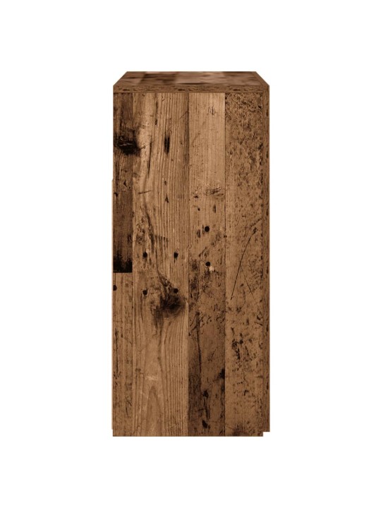 Kumode ar led lampiņām veca koka 80x35x75 cm inženierijas koks