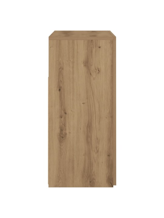 Kumode ar led lampiņām koka krāsa 80x35x75 cm inženierijas koks
