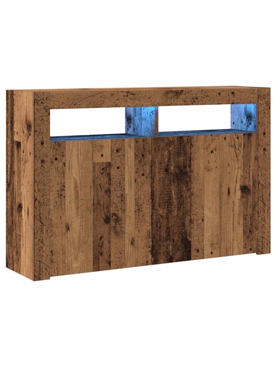 Kumode ar led lampiņām, 115,5x30x75 cm, inženierijas koks