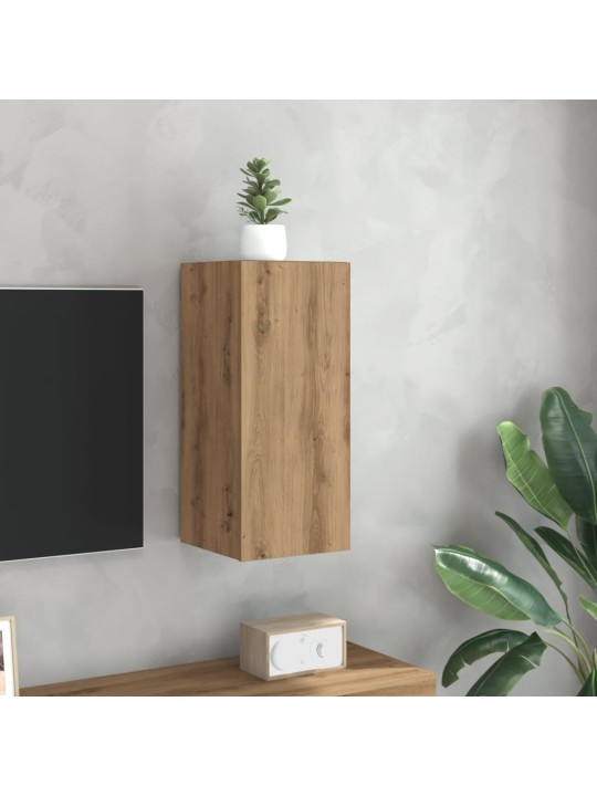 Tv skapītis, koka krāsa, 30,5x30x60 cm, inženierijas koks