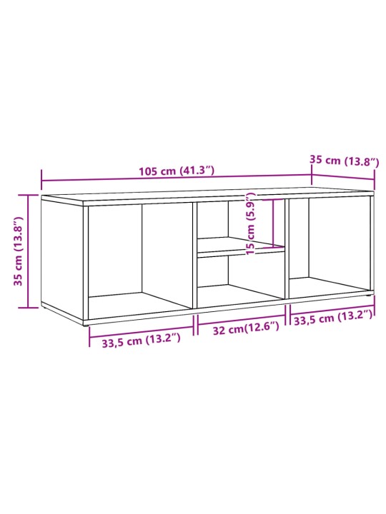 Apavu uzglabāšanas sols veca koka 105x35x35cm inženierijas koks