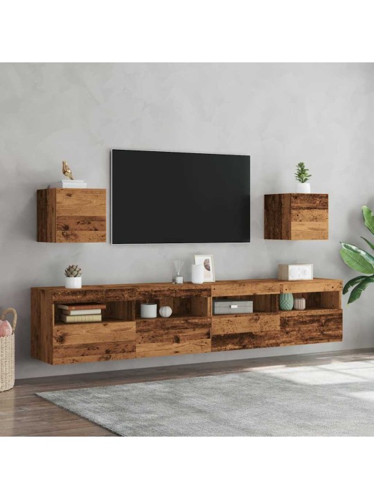Sienas tv skapji 2 gab vecais koks 30,5x30x30 cm