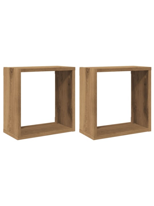 Kuba formas sienas plaukti 2 gab. 30x15x30 cm inženierijas koks