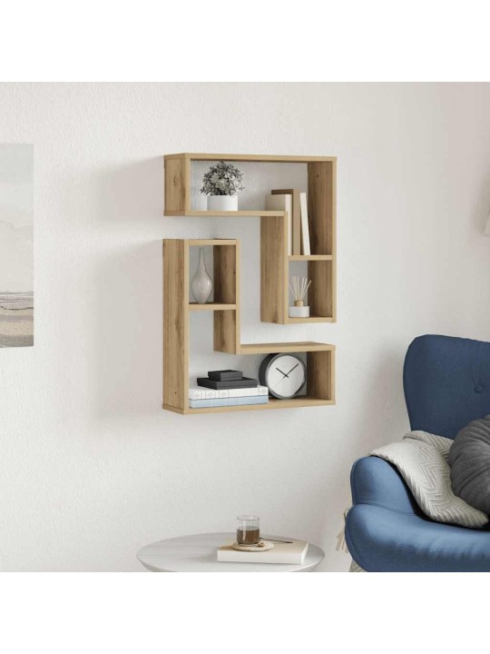 Sienas kubu plaukti 2 gab amatnieka ozols 50x15x50 cm
