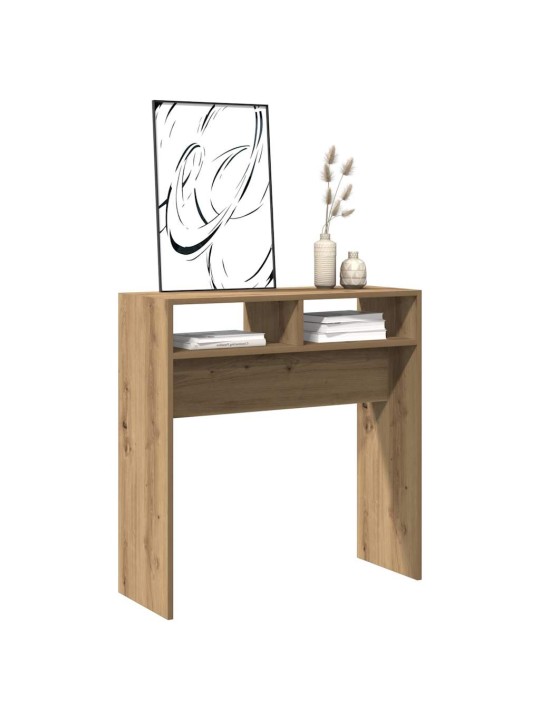 Konsoles galdiņš, koka krāsa, 78x30x80 cm, inženierijas koks