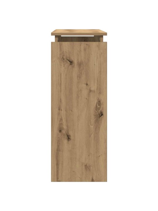 Konsoles galdiņš, koka krāsa, 80x30x80 cm, inženierijas koks