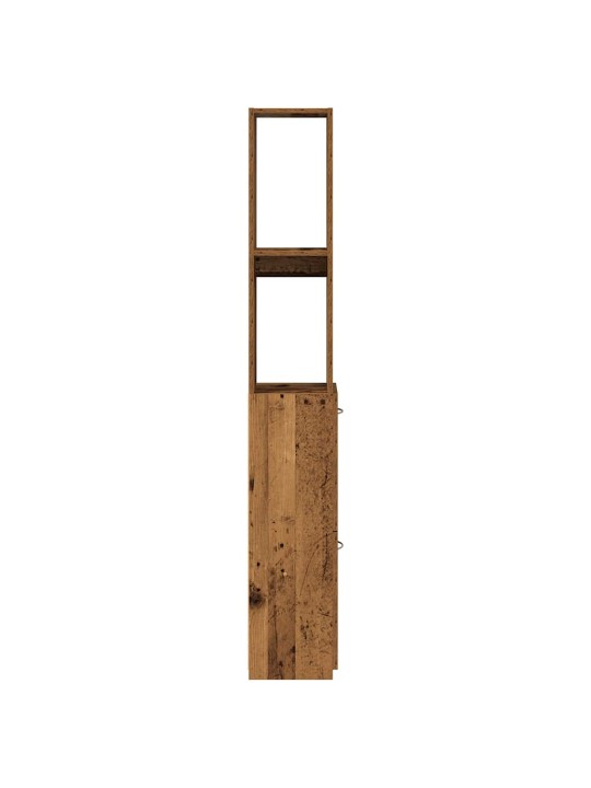 Vannasistabas skapītis veca koka 25x25x170 cm inženierijas koks
