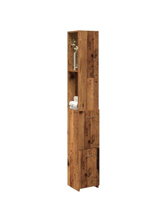 Vannasistabas skapītis veca koka 25x25x170 cm inženierijas koks