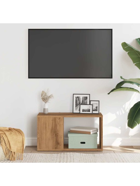 Tv skapītis, koka krāsa, 60x24x32 cm, inženierijas koks