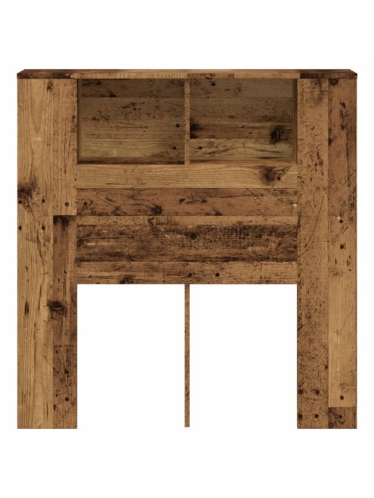 Gultas galvgalis ar plauktu, 100x19x104,5 cm, inženierijas koks