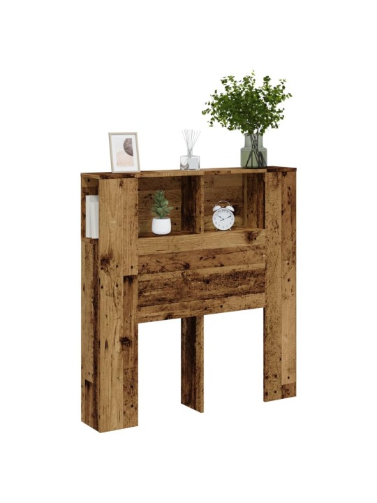 Gultas galvgalis ar plauktu, 100x19x104,5 cm, inženierijas koks