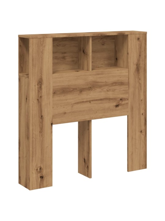 Gultas galvgalis ar plauktu, 100x19x104,5 cm, inženierijas koks