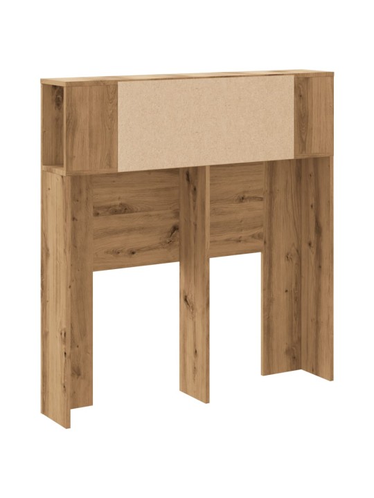 Gultas galvgalis ar plauktu, 100x19x104,5 cm, inženierijas koks