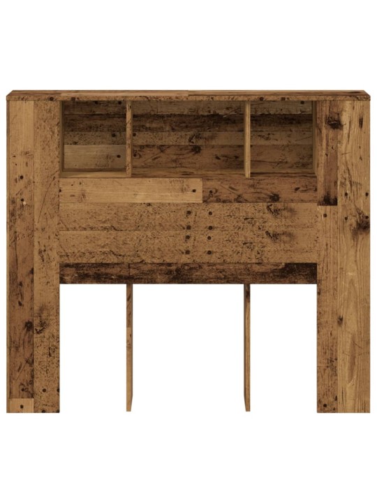 Gultas galvgalis ar plauktu, 120x19x104,5 cm, inženierijas koks