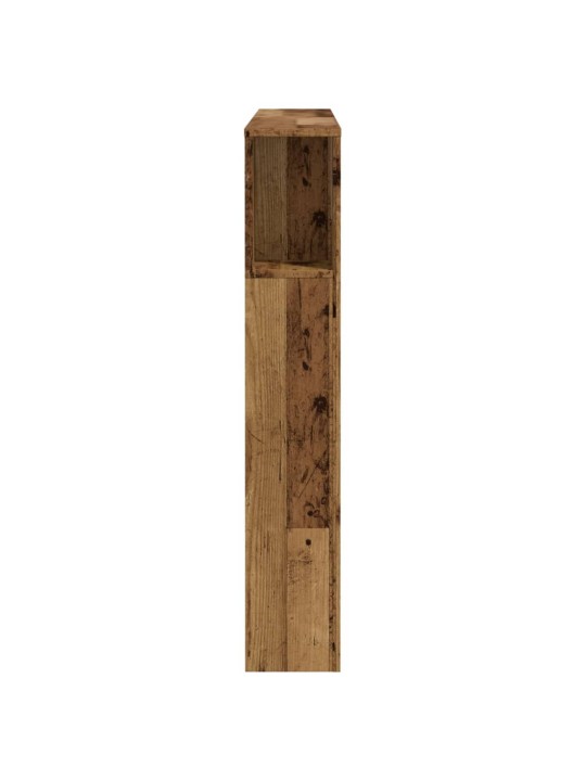 Gultas galvgalis ar plauktu, 120x19x104,5 cm, inženierijas koks