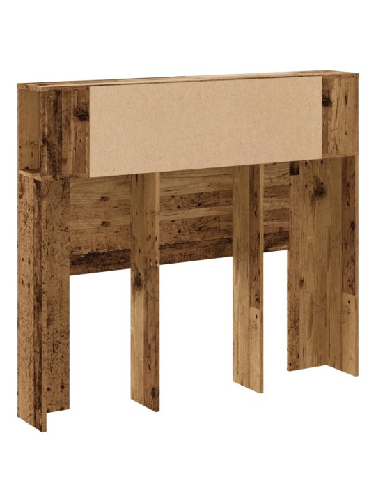 Gultas galvgalis ar plauktu, 120x19x104,5 cm, inženierijas koks
