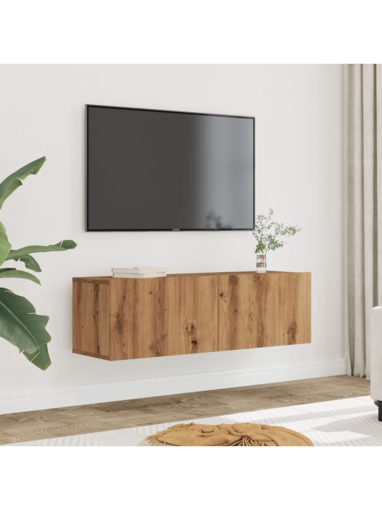 Sienas tv skapīši, 2 gab., koka krāsa, 100x30x30 cm