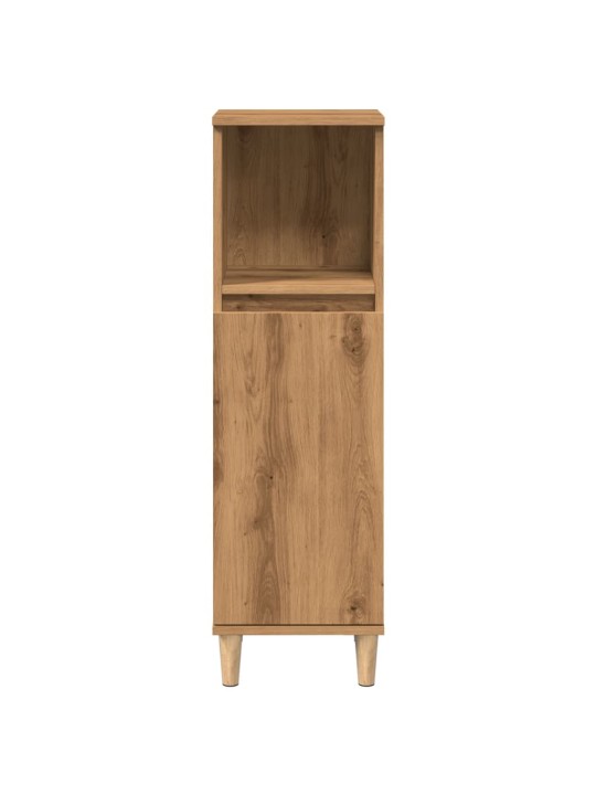 Vannasistabas skapītis koka krāsa 30x30x100cm inženierijas koks