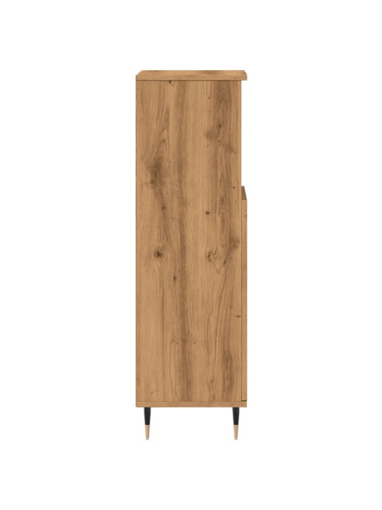 Vannasistabas skapītis koka krāsa 30x30x100cm inženierijas koks