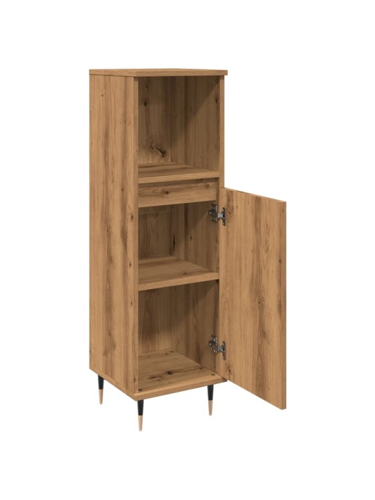 Vannasistabas skapītis koka krāsa 30x30x100cm inženierijas koks
