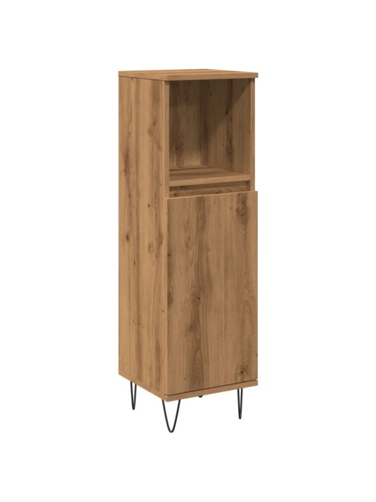 Vannasistabas skapītis koka krāsa 30x30x100cm inženierijas koks
