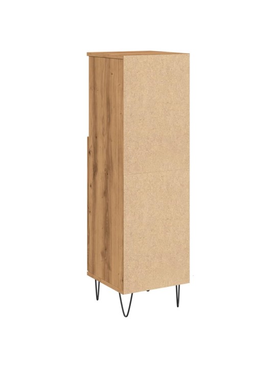 Vannasistabas skapītis koka krāsa 30x30x100cm inženierijas koks