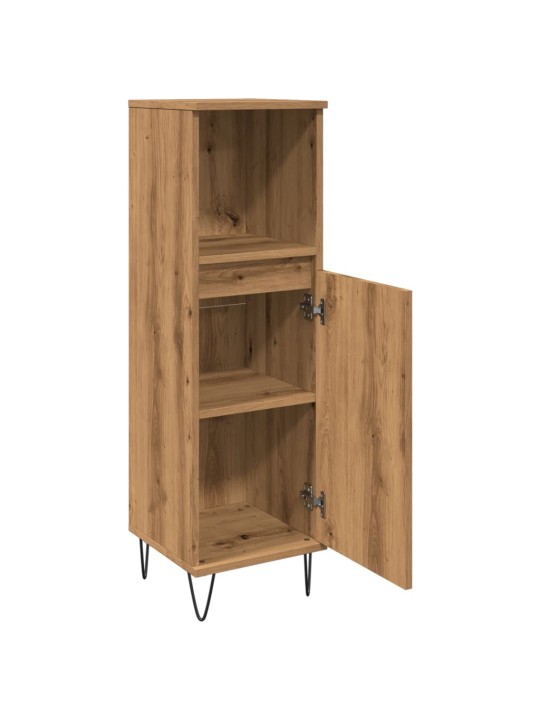 Vannasistabas skapītis koka krāsa 30x30x100cm inženierijas koks