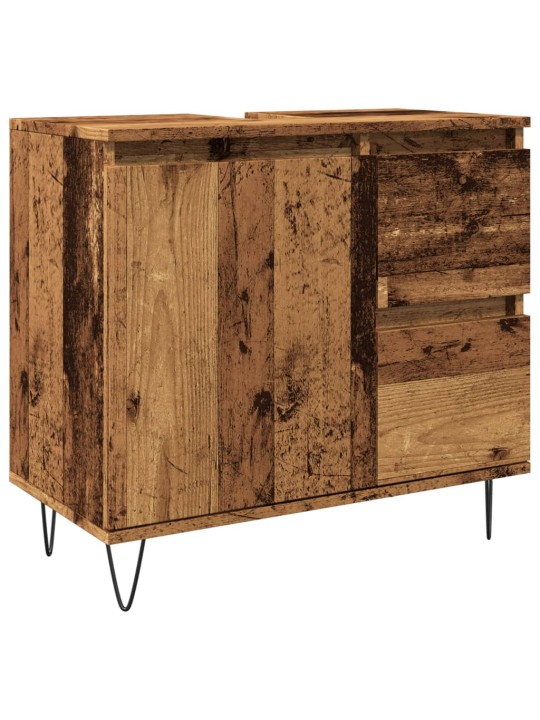Vannasistabas skapītis veca koka 65x33x60 cm inženierijas koks