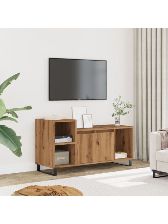 Tv skapītis, koka krāsa, 100x35x55 cm, inženierijas koks