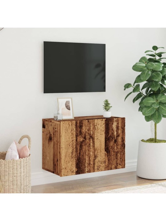 Tv sienas skapītis, veca koka, 60x30x41 cm
