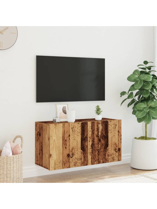 Tv sienas skapītis, veca koka, 80x30x41 cm