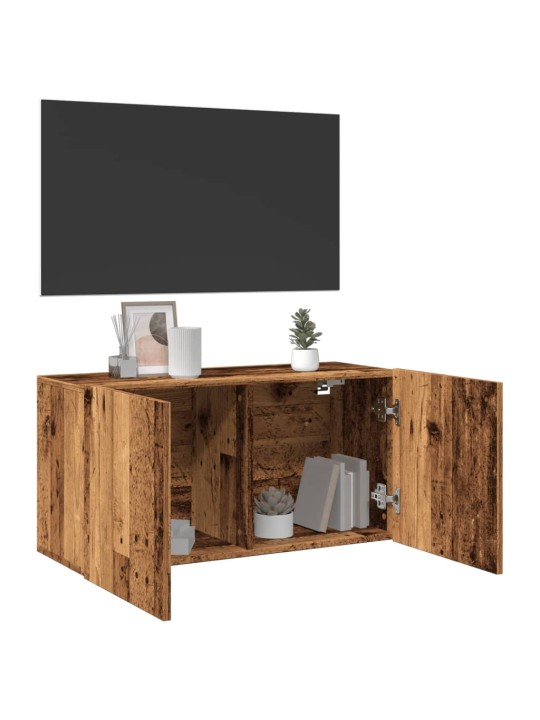 Tv sienas skapītis, veca koka, 80x30x41 cm