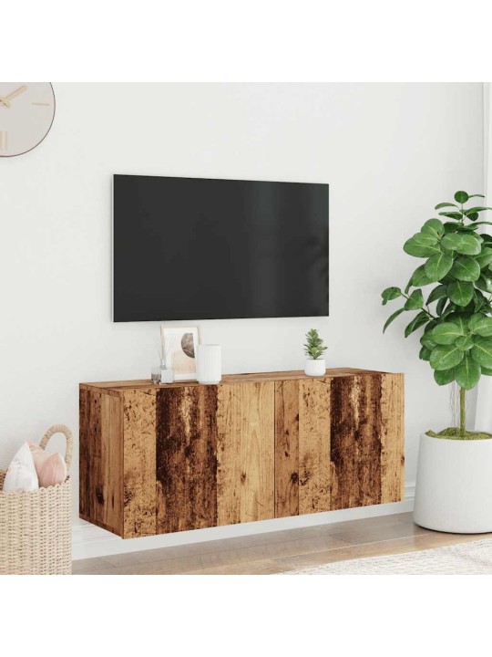 Tv sienas skapītis, veca koka, 100x30x41 cm