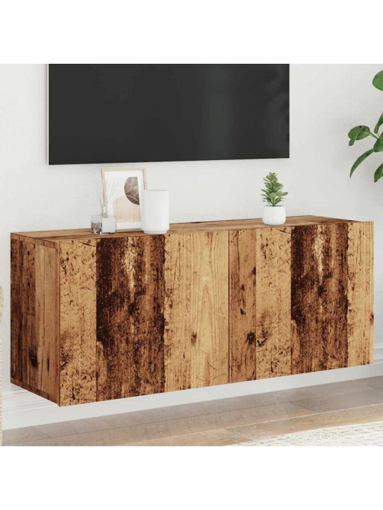 Tv sienas skapītis, veca koka, 100x30x41 cm