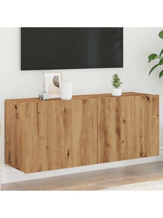 Tv sienas skapītis, koka krāsā, 100x30x41 cm