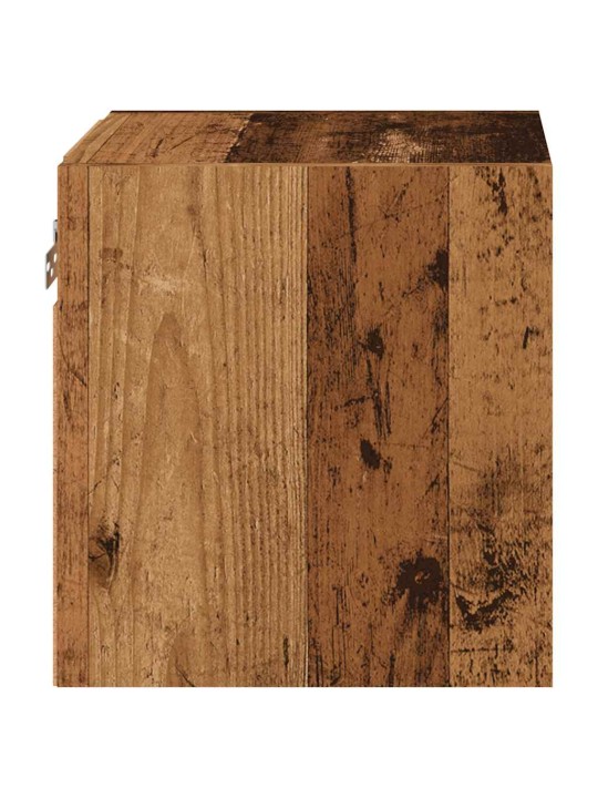 Tv galdiņš ar led lampiņām, veca koka, 30x28,5x30 cm