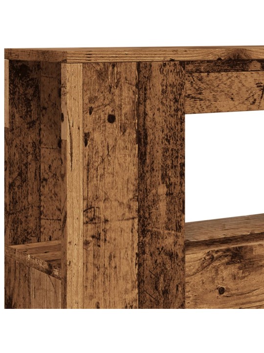 Gultas galvgalis ar led, veca koka, 100x18,5x103,5 cm, koks
