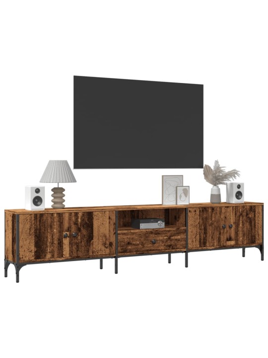 Tv skapītis ar atvilktnēm, 200x25x44 cm, inženierijas koks
