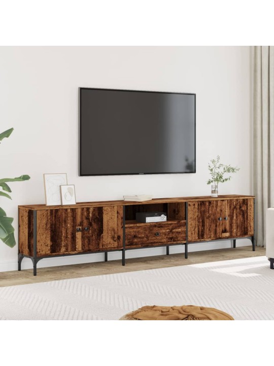 Tv skapītis ar atvilktnēm, 200x25x44 cm, inženierijas koks