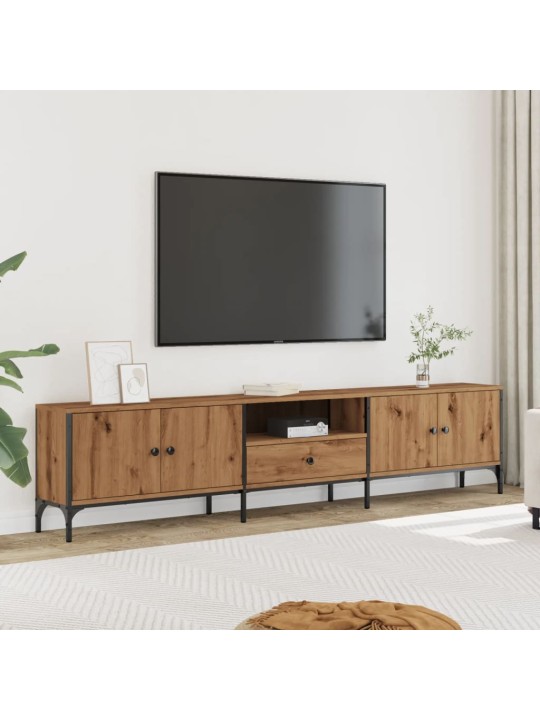 Tv skapītis ar atvilktnēm, 200x25x44 cm, inženierijas koks