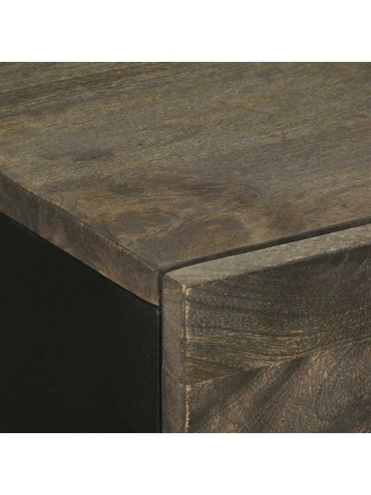 Kumode, melns, 60x33x75 cm, mango masīvkoks