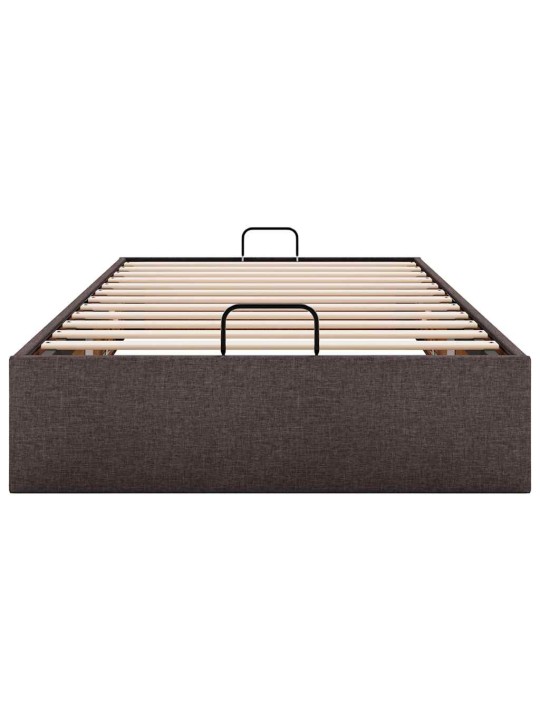 Osmaņu gultas rāmis bez matrača tumši brūns 100x200 cm audums