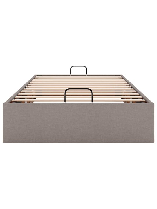 Osmaņu gultas rāmis bez matrača pelēkbrūna 100x200 cm audums