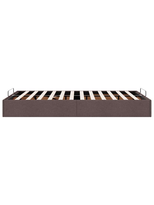 Osmaņu gultas rāmis bez matrača tumši pelēks 120x200 cm audums