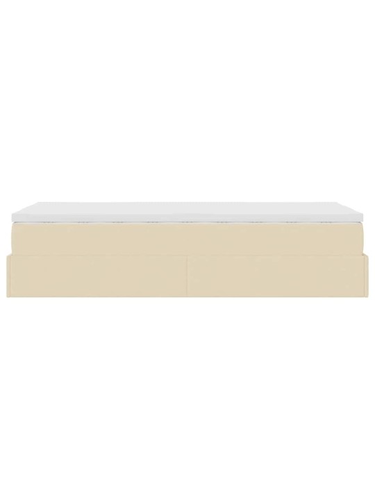 Osmaņu gultas rāmis ar matrača krēma 100x200 cm audums