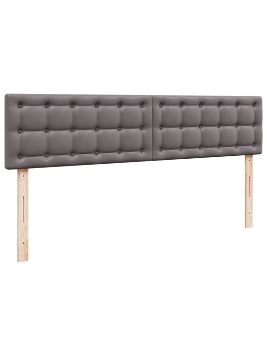 Osmaņu gultas rāmis ar matrača pelēks 180x200cm mākslīgā āda
