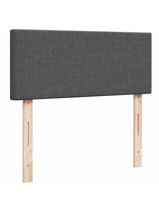 Osmaņu gultas rāmis ar matrača tumši pelēks 120x200 cm audums