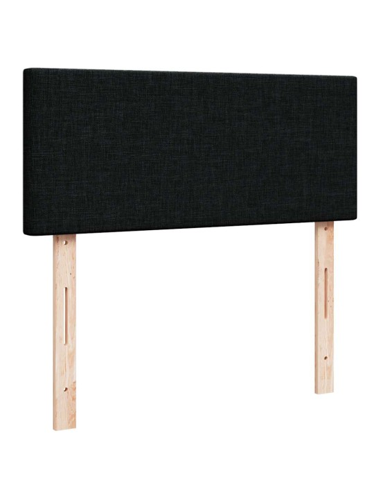 Osmaņu gultas rāmis ar matrača melns 120x200 cm audums